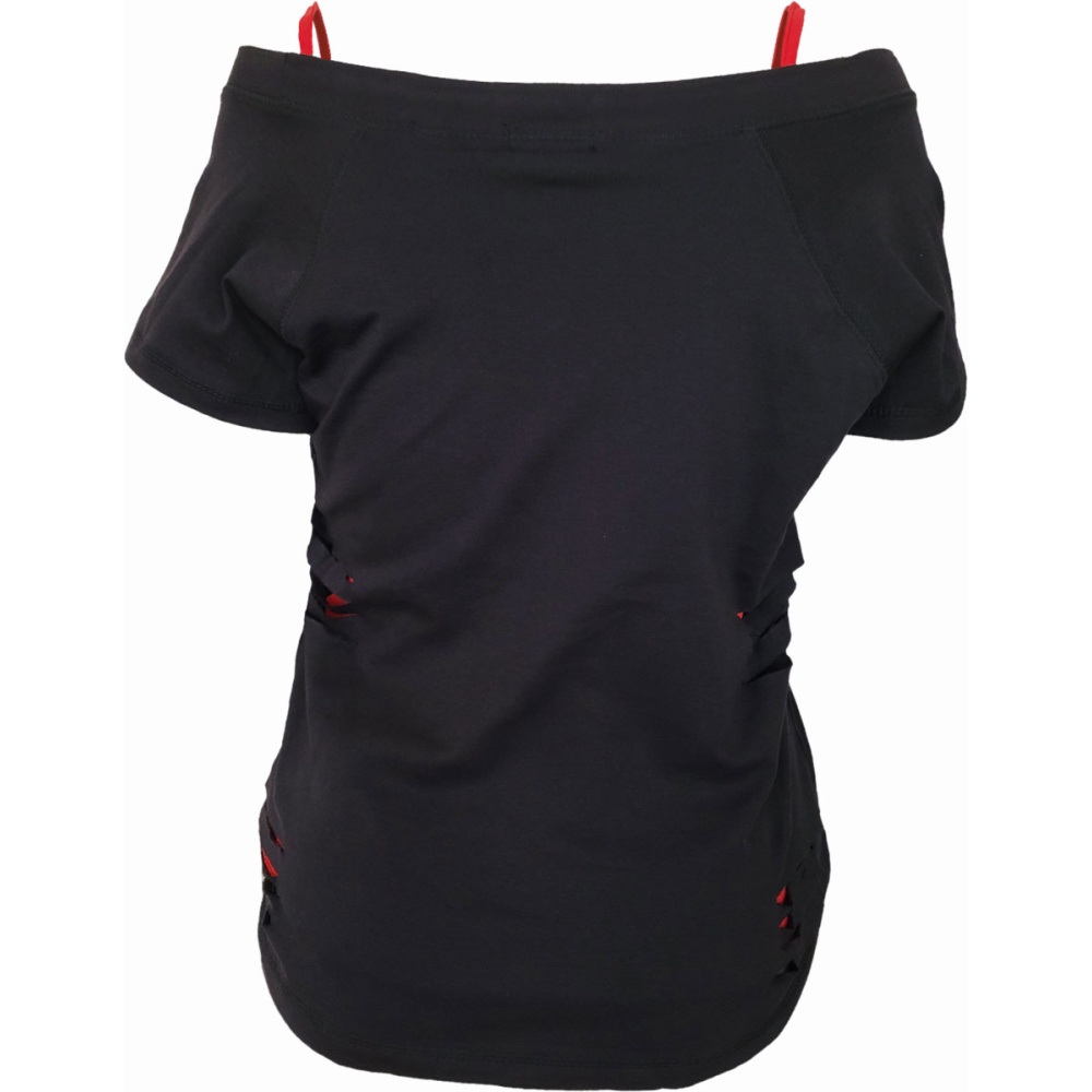 Spiral Harley Quinn - MAD LOVE Top - Schwarz